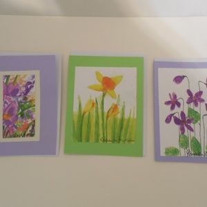 Floral Watercolor HAND CRAFTED Cards and Envelopes